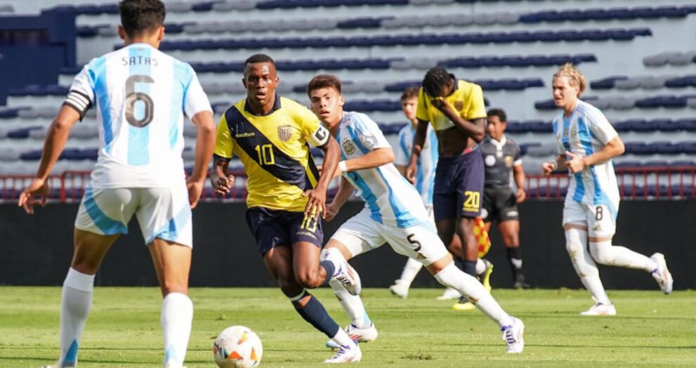 Batalla campal entre jugadores de la selección de Ecuador y Argentina sub-16.