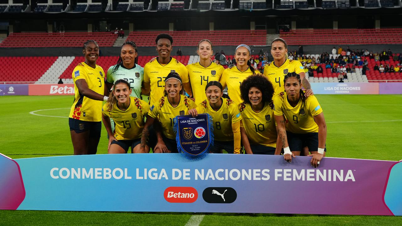 Ecuador vs Colombia femenina por la Liga de Naciones Femenina 2025 en Quito
