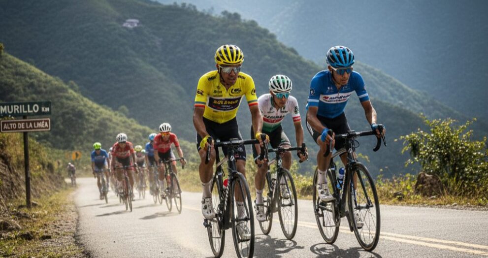 Ciclistas ecuatorianos en Vuelta al Tolima 2026 durante la etapa de montaña hacia Murillo
