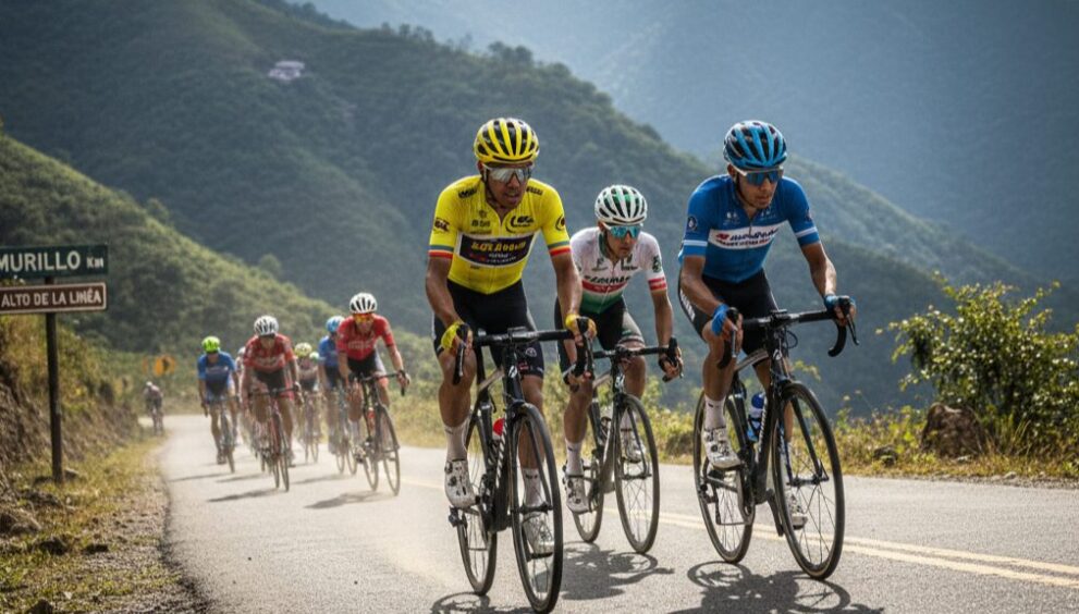 Ciclistas ecuatorianos en Vuelta al Tolima 2026 durante la etapa de montaña hacia Murillo